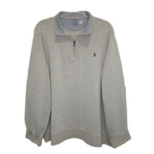 1342 Polo Ralph Lauren Big&Tall 3/4 Zip Collared Pullover Sweatshirt Sz.XXL Tall